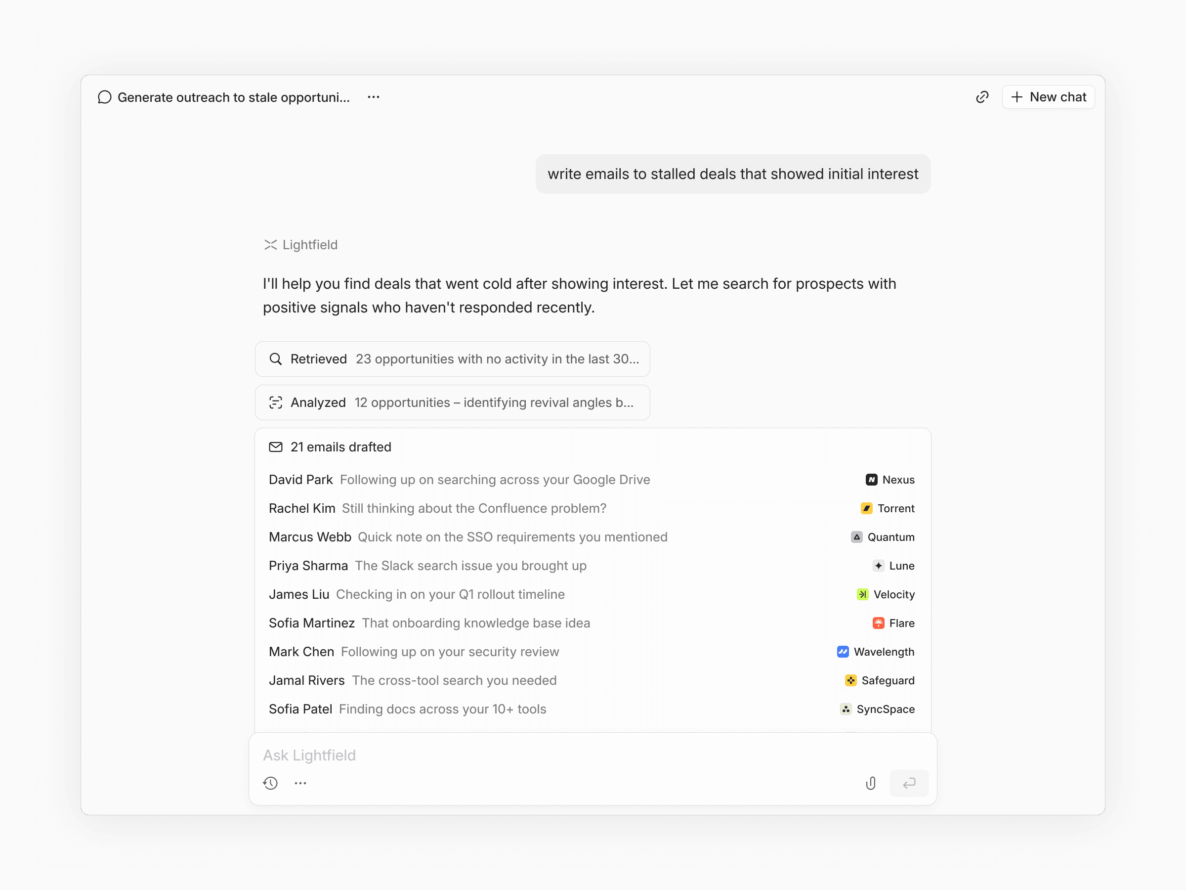 Query customer memory