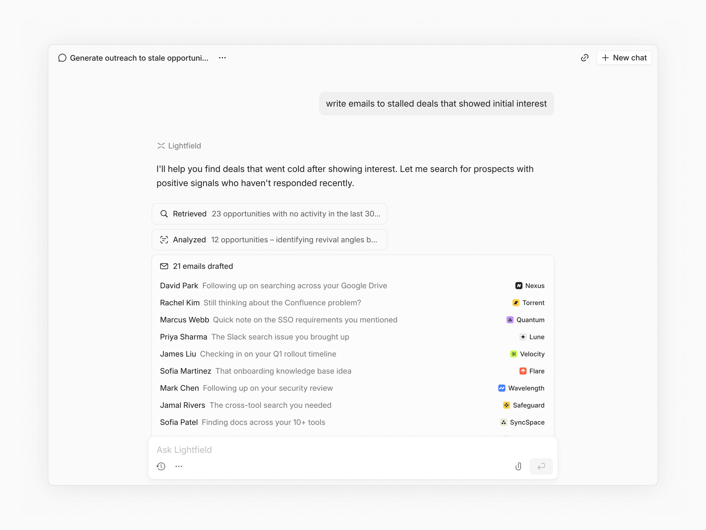 Query customer memory