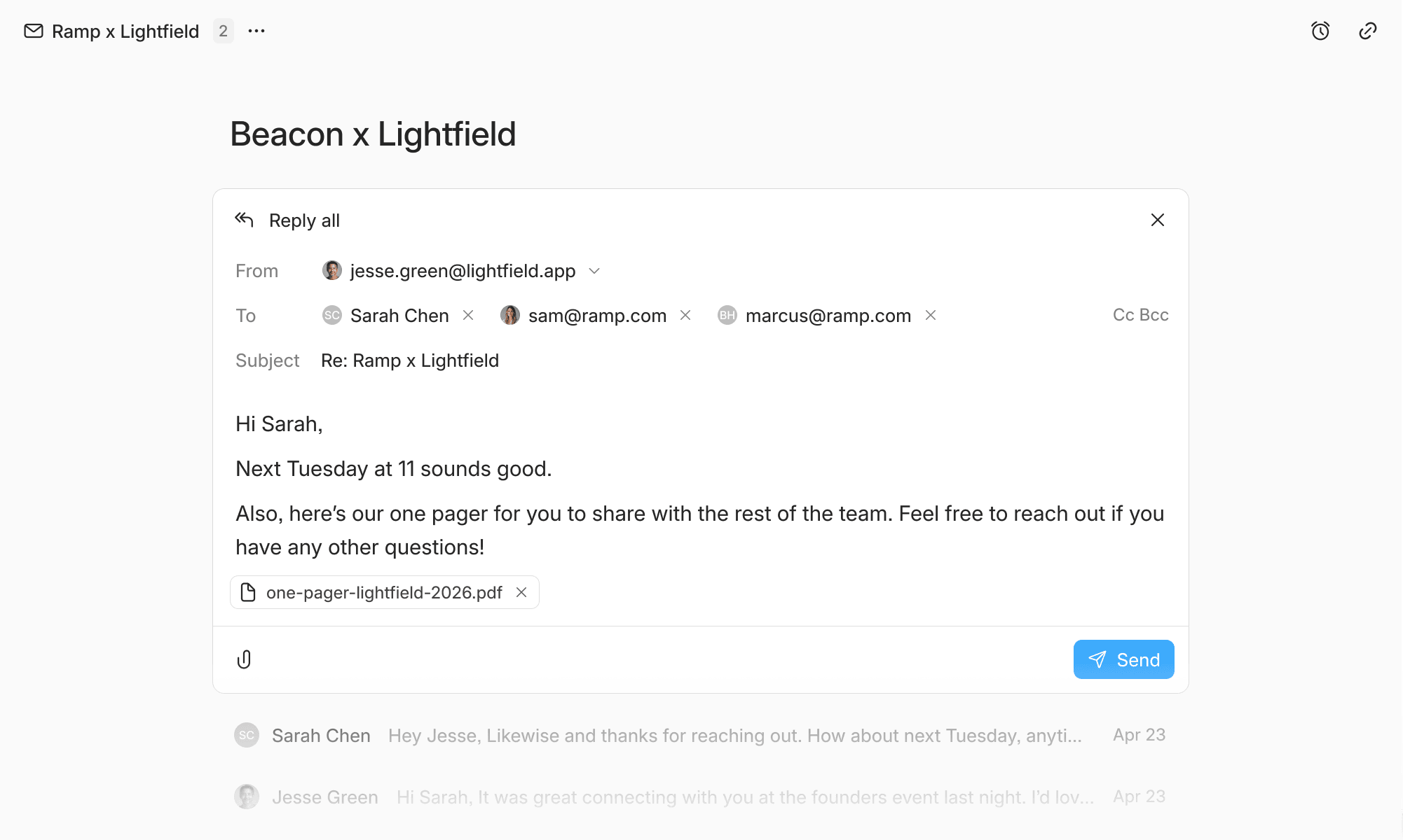 Lightfield Conversations Preview