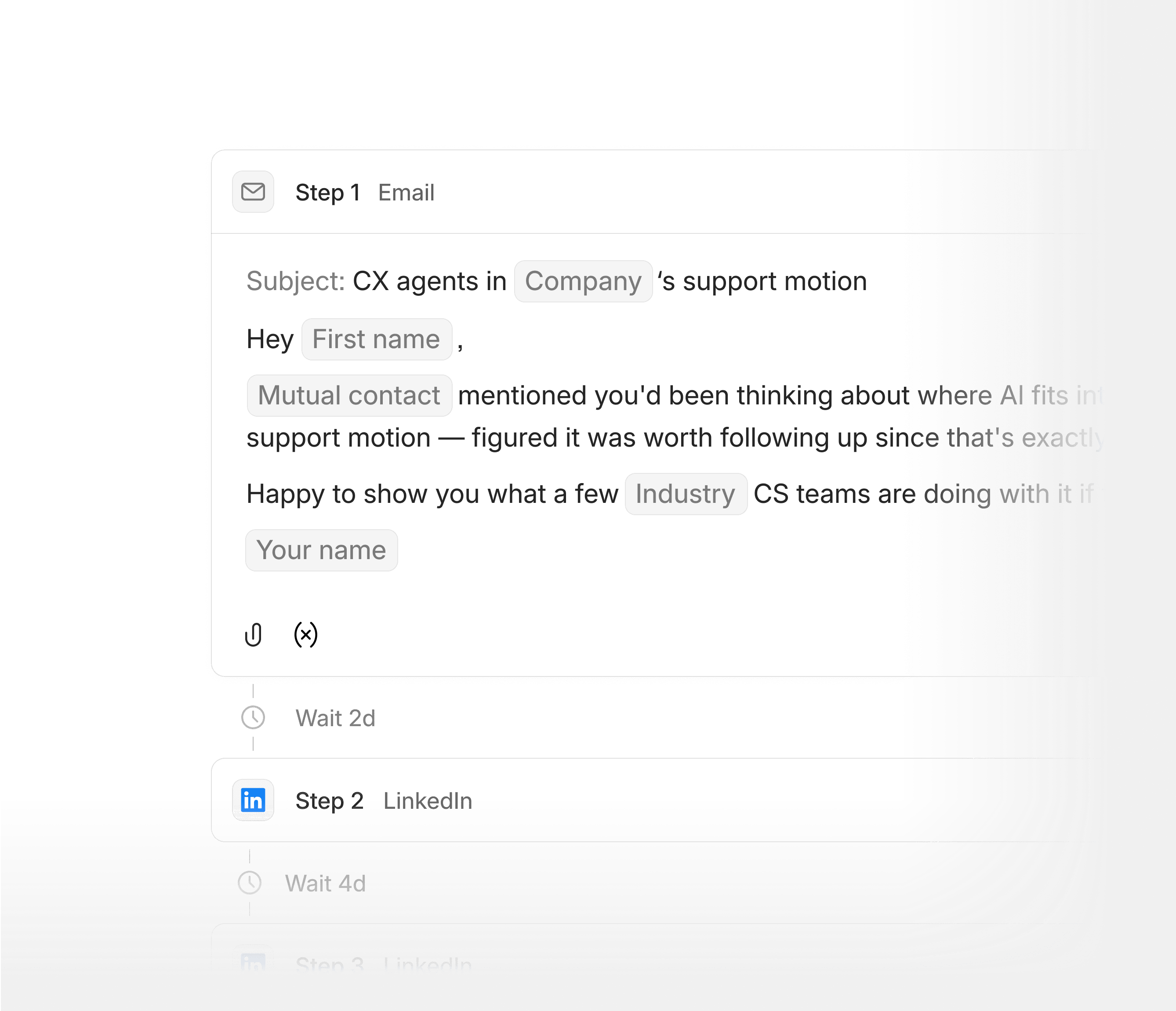 Personalized email and LinkedIn sequences