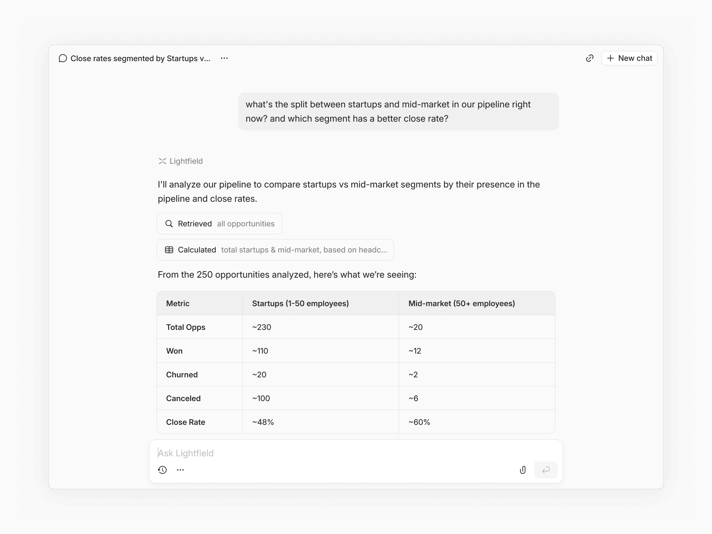Query customer memory