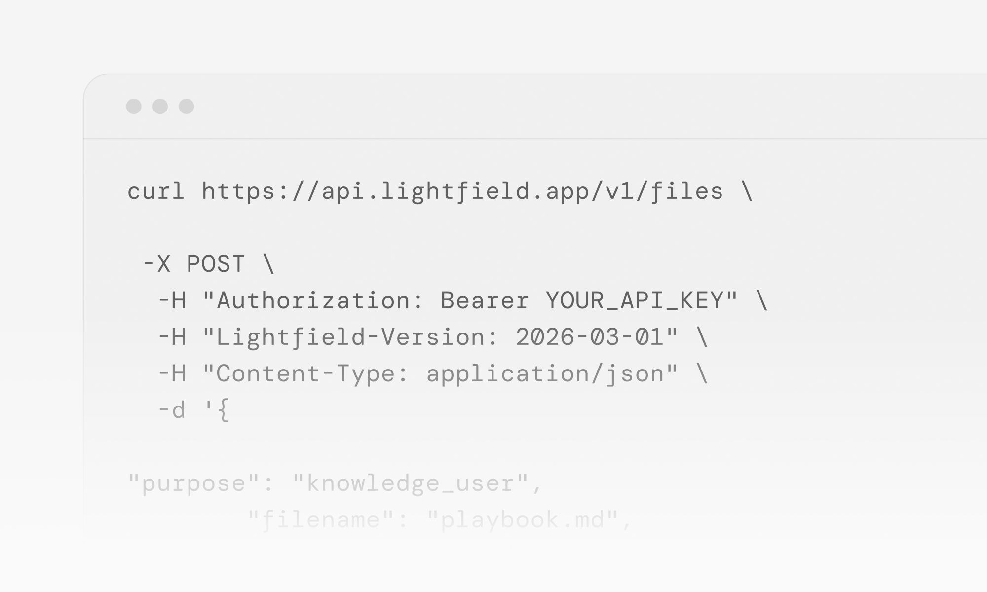 Lightfield Knowledge